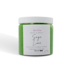 Sage Lime Exfoliating Body Scrub with Niacinamide and Vitamin E -6oz